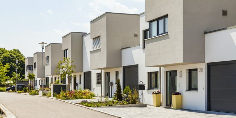 Germany, Bavaria, Neu-Ulm, modern one-family houses, efficiency houses